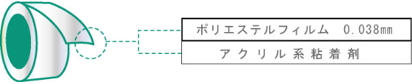 日本寺冈605#38透明遮蔽胶带