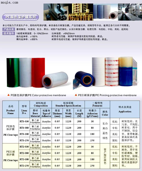 PE 颜色保护膜